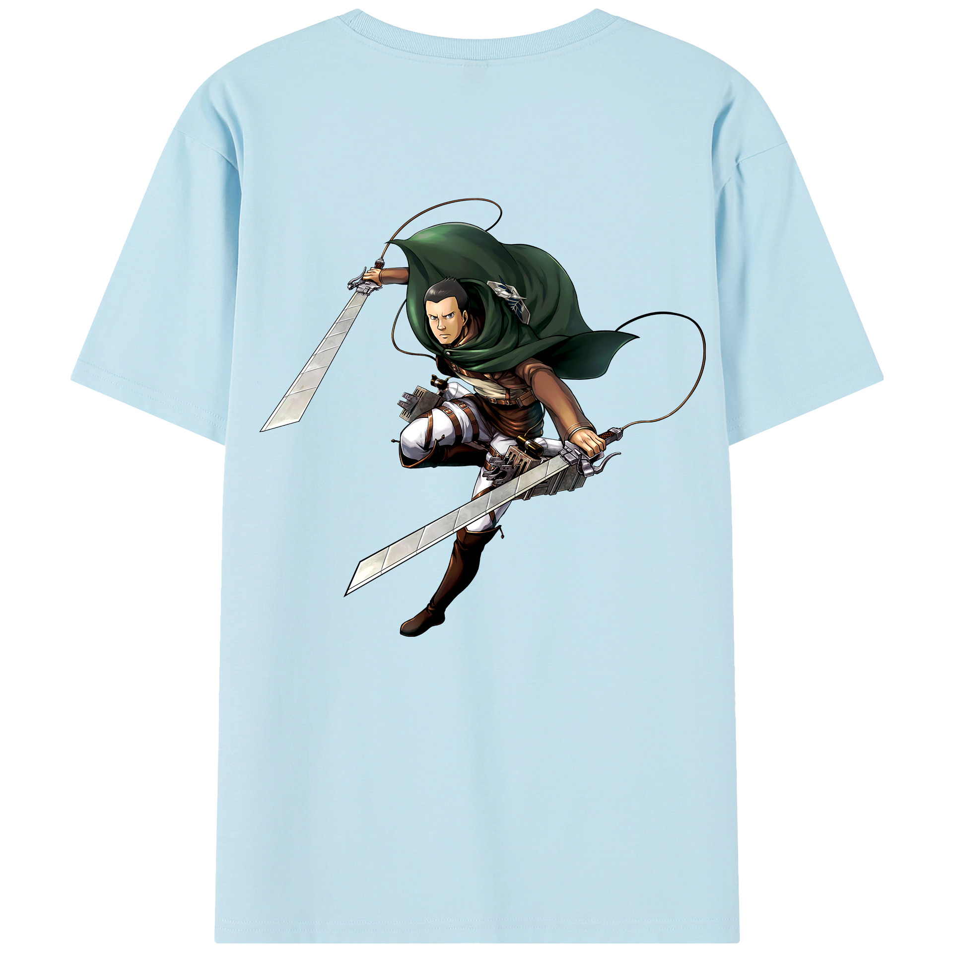 （画像用） 進撃の巨人 Attack on Titan 綿100％半袖Tシャツ（背面プリント）